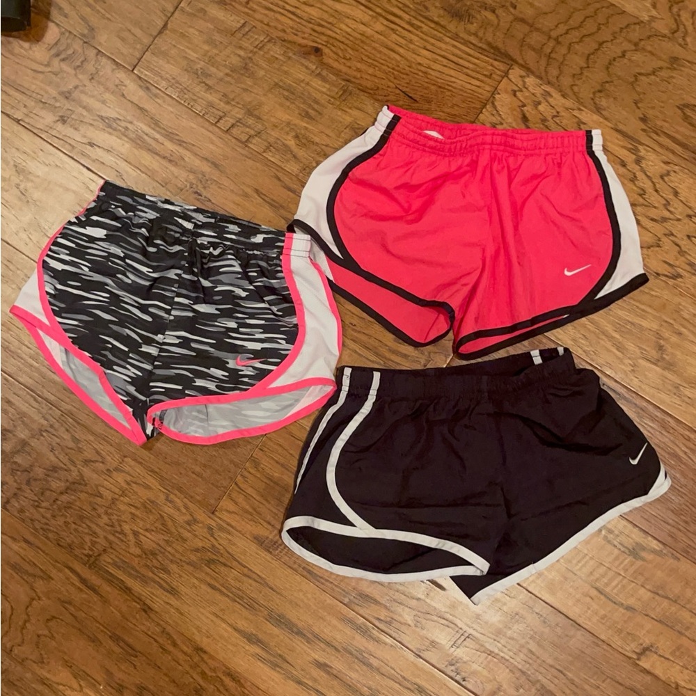 Nike Women's Athletic Shorts - Pink, Black, and Camouflage